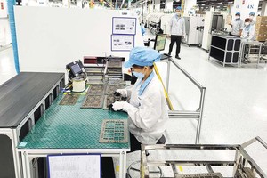 Dây chuyền sản xuất thiết bị điện tử của Công ty TNHH Pegatron Việt Nam tại Khu công nghiệp DEEP C Hải Phòng