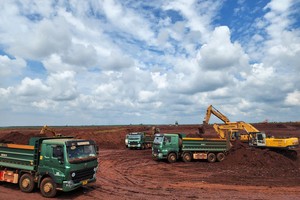 Một góc khu vực san nền làm nhà ga sân bay quốc tế Long Thành do ACV làm chủ đầu tư - Ảnh: H.M.