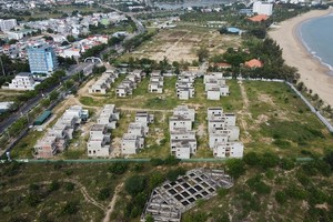 Dự án Khu nghỉ dưỡng cao cấp Aminia - Ninh Chữ mới triển khai xây dựng thô 36 căn biệt thự (gồm 28 căn villa từ 2 đến 3 phòng ngủ và 8 căn shophouse villa).