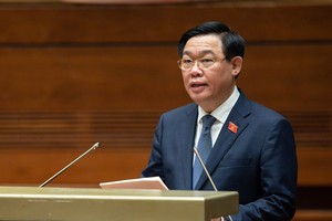 Chủ tịch Quốc hội Vương Đình Huệ phát biểu khai mạc phiên chất vấn