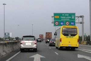 Một đoạn cao tốc TP.HCM - Trung Lương.