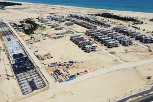 Một dự án khu đô thị đang được triển khai trong Khu kinh tế Nhơn Hội. Ảnh minh họa.
