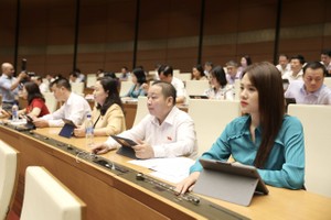 Trong phiên làm việc sáng 23/6, Quốc hội đã thông qua Luật Đấu thầu, với tỷ lệ tán thành là 93,12%.