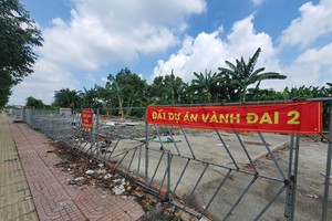 Dự án Vành đai 2 - một trong 4 dự án không được HĐND Thành phố đồng ý đưa vào danh mục các dự án cần thu hồi đất. Ảnh: Lê Toàn