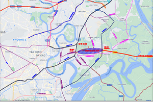 Vị trí xây dựng Dự án mở rộng đường cao tốc TP.HCM - Long Thành - Dầu Giây, đoạn từ nút giao An Phú đến đường vành đai 2.