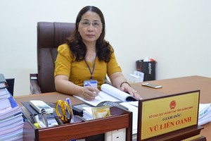 Bà Vũ Liên Oanh thời điểm còn là Giám đốc Sở Giáo dục và Đào tạo tỉnh Quảng Ninh.