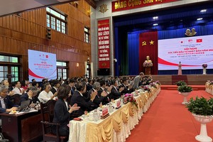 Long An đặt mục tiêu đến năm 2025 có 20.000 doanh nghiệp đăng ký hoạt động. Trong ảnh: Nhà đầu tư tham dự Hội nghị xúc tiến đầu tư Nhật Bản năm 2023 tại Long An. Ảnh: Thu Hằng