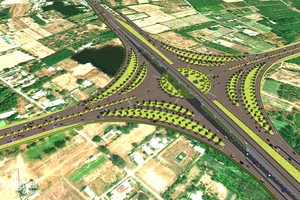 Phối cảnh nút giao giữa đường Vành đai 3 TP.HCM với đường tỉnh 25C trên địa bàn Huyện Nhơn Trạch (Đồng Nai): Ảnh Baodongnai.