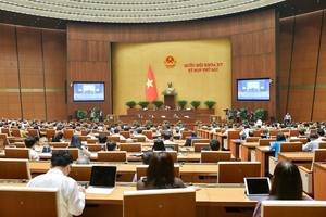 Phiên thảo luận sáng 27/10 của Quốc hội.