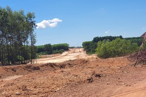 Gói thầu QT02 - Xây dựng Đường Hùng Vương kết nối hành lang kinh tế Đông Tây và Khu kinh tế Đông Nam Quảng Trị của dự án BIIG2 mới chỉ thực hiện được gần 8% giá trị gói thầu