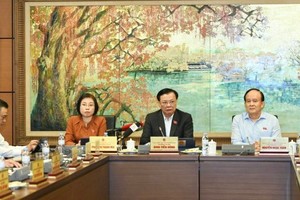 Đoàn Hà Nội thảo luận tại tổ về Dự thảo Luật Thủ đô (sửa đổi) chiều 10/11.