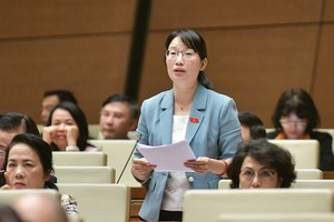 Đại biểu Trần Thị Diệu Thúy (TP.HCM) phát biểu.
