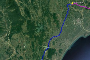 Hướng tuyến đường dây 500 kV mạch 3 cung Quỳnh Lưu – Thanh Hóa