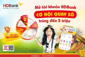 Cơ hội cuối để dễ dàng nhận về các giải thưởng hoàn tiền may mắn của HDBank