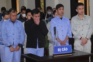 Các bị cáo hầu tòa.