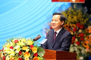 Phó thủ tướng Chính phủ Lê Minh Khái phát biểu tại Hội nghị công bố Quy hoạch tỉnh Bình Định thời kỳ 2021-2030, tầm nhìn đến năm 2050.