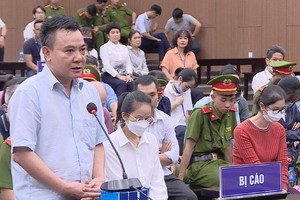 Cựu Thiếu tướng Nguyễn Anh Tuấn, cựu Phó giám đốc Công an TP. Hà Nội tại phiên tòa sơ thẩm.