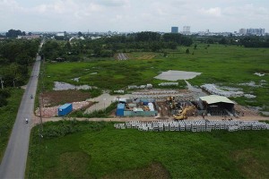 Thi công đường dẫn cầu Thống Nhất, tỉnh Đồng Nai. Dự án được đầu tư bằng vốn ngân sách Nhà nước