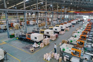 Dây chuyền sản xuất sản phẩm phụ tùng PVC hiện đại của Nhựa Tiền Phong