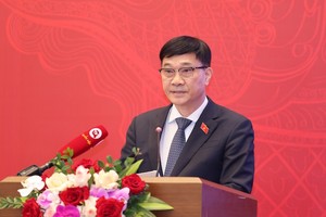 Chủ nhiệm Ủy ban Kinh tế Vũ Hồng Thanh tham luận. Ảnh Duy Linh