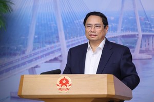 Thủ tướng Chính phủ Phạm Minh Chính, Trưởng Ban Chỉ đạo Nhà nước các công trình, dự án quan trọng quốc gia, trọng điểm ngành giao thông vận tải. (Ảnh: Nhật Bắc)