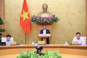 Thủ tướng Phạm Minh Chính chủ trì phiên họp Chính phủ thường kỳ tháng 3/2024 và Hội nghị trực tuyến Chính phủ với địa phương. (Ảnh: VGP)