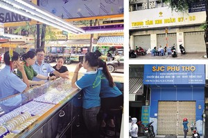 Lực lượng quản lý thị trường TP.HCM quyết liệt kiểm tra cửa hàng kinh doanh vàng bạc Nhiều tiệm vàng đồng loạt đóng cửa