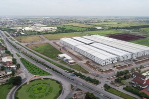 Bất động sản công nghiệp là một trong những phân khúc được hưởng lợi từ dòng vốn FDI. Ảnh: Dũng Minh