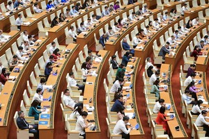 Một phiên hop toàn thể của Quốc hội khóa XV.