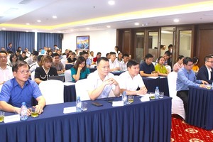 Các đại biểu dự hội thảo tập huấn nghiệp vụ xúc tiến đầu tư năm 2024. Ảnh Minh Hương