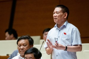 Bộ trưởng Bộ Tài chính Hồ Đức Phớc (Ảnh: Quốc hội).