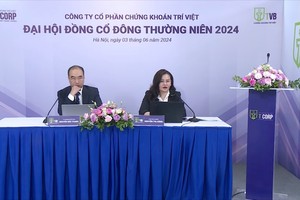 Kỳ họp ĐHĐCĐ thường niên năm 2024 của CTCP Chứng khoán Trí Việt diễn ra sáng 3/6. (Ảnh: K.T)