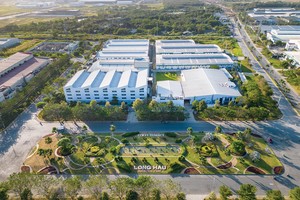 Ngày càng nhiều khu công nghiệp phát triển theo hướng “xanh”. Ảnh: Bình Minh