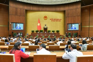 Quốc hội nghe báo cáo tiếp thu, chỉnh lý dự thảo luật.