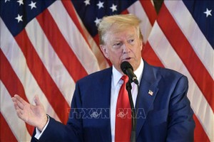 Cựu Tổng thống Mỹ Donald Trump trong cuộc họp báo ở New York ngày 31/5/2024. Ảnh: AFP/TTXVN