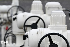 Trạm nén khí đốt ở Morelmaison, miền Đông Pháp. (Ảnh: AFP/TTXVN)