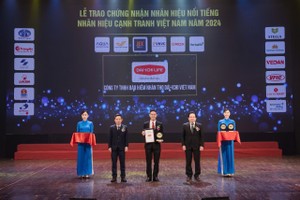 Ông Ngô Việt Phương – Phó tổng giám đốc Kinh doanh Dai-ichi Life Việt Nam nhận giải “Top 10 Nhãn hiệu nổi tiếng Việt Nam 2024”