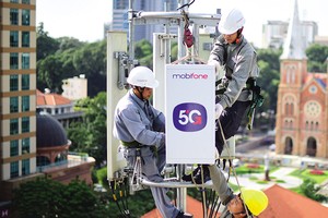 Một trong những nhiệm vụ trọng tâm của MobiFone là đầu tư hạ tầng chuẩn bị triển khai và kinh doanh 5G. Ảnh: Lê Toàn