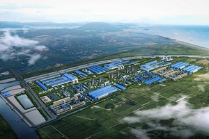 Tổ hợp dự án do Tập đoàn Xuân Thiện đầu tư sẽ tạo nhiều việc làm, đóng góp cho sự phát triển kinh tế - xã hội của tỉnh Nam Định (Phối cảnh tổ hợp Thép xanh Xuân Thiện Nam Định).