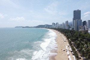 Đường biển Trần Phú, Nha Trang, tỉnh Khánh Hòa sẽ xây dựng đường hầm. Ảnh: Linh Đan