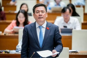Bộ trưởng Nguyễn Hồng Diên trả lời chất vấn về giải pháp dự trữ xăng dầu.