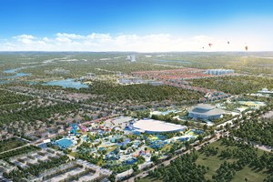 Sun Urban City Hà Nam được phát triển theo mô hình “Thành phố nghỉ dưỡng ngoại ô 1.001 tiện ích”. Ảnh phối cảnh minh họa