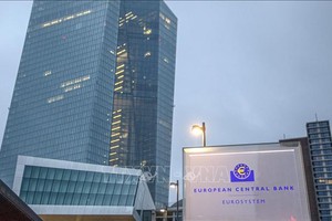 Trụ sở Ngân hàng Trung ương châu Âu (ECB) tại Frankfurt am Main, Đức. (Ảnh: AFP/TTXVN)