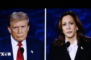 Hai ứng cử viên Tổng thống Mỹ là bà Kamala Harris (phải) và ông Donald Trump. (Ảnh: THX/TTXVN)