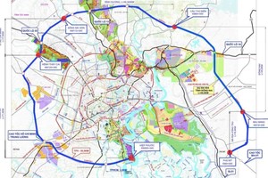 Hướng tuyến Vành đai 4 TPHCM. (Ảnh: Sở GTVT TP.HCM).