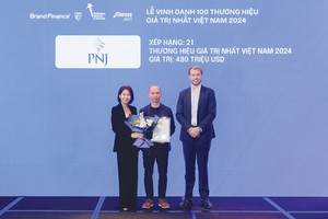 PNJ nằm trong 100 thương hiệu giá trị nhất Việt Nam. Công ty kỳ vọng giá trị thương hiệu sẽ đạt 1 tỷ USD trong vài năm tới