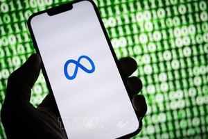 Biểu tượng của Tập đoàn Meta. Ảnh: AFP/TTXVN