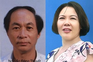 Nguyễn Đăng Thuyết và Nguyễn Thị Hòa hiện đang bị truy nã. Ảnh: Bộ Công an