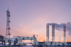 Một cơ sở khai thác khí đốt ở gần thành phố Novy Urengoi, Nga. (Ảnh: Getty Images/TTXVN)