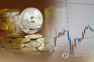 Đồng tiền điện tử Bitcoin. Ảnh: YONHAP/TTXVN